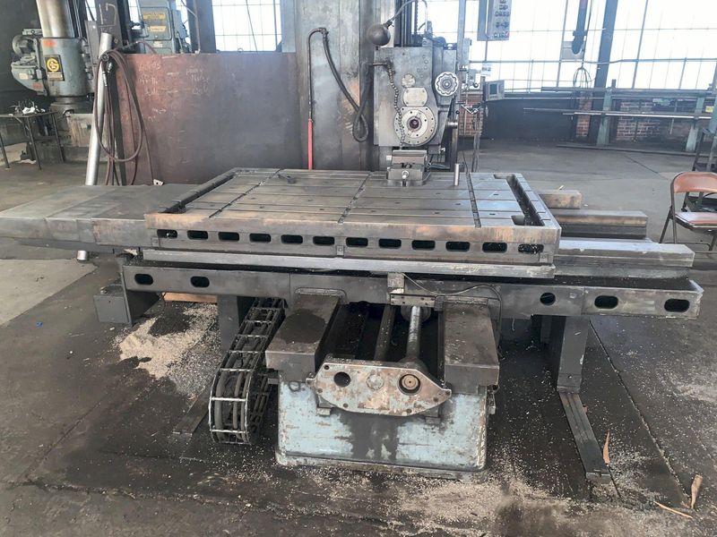 4" GIDDINGS & LEWIS MODEL #70A-DP4-T HORIZONTAL TABLE TYPE BORING MILL HBM: STOCK 13393