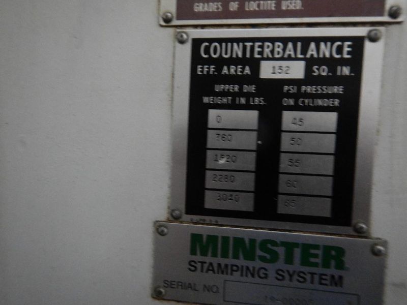 800 TON  MINSTER MODEL #90-800 KNUCKLE JOINT PRESS : STOCK #77652