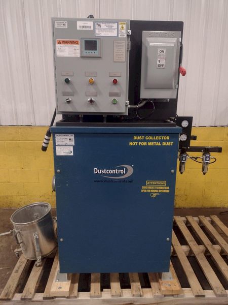 15 HP DUSTCONTROL MODEL #DC-11 & RAF-1600 DUST COLLECTOR SYSTEM: STOCK #17169