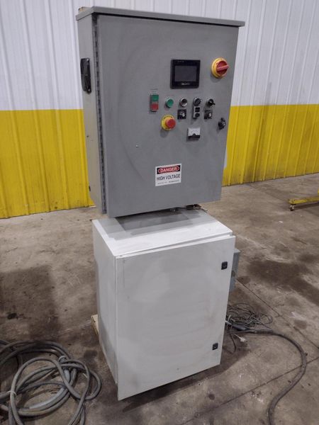 48” WIDE x 30 HP MECHANICAL IN-LINE COIL PRESS & SHEAR WITH PLC VARIABLE SPEED DRIVE: STOCK #229