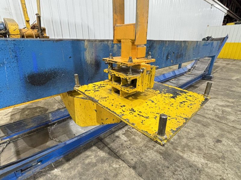 15 HP L&M EQUIPMENT MODEL #HMPC-7-24 CROSS CUT BUNDLE TRAVELING ARCH WOOD BUNDLE SAW WITH CONVEY