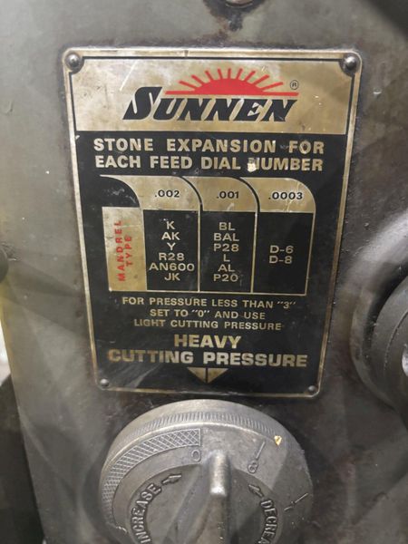 5.5" SUNNEN PRECISION MODEL MBB-1650 HONING MACHINE HONE: STOCK #22817