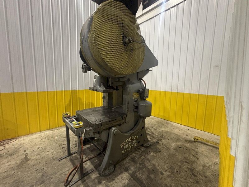 60 TON FEDERAL MODEL #55 OBI FLYWHEEL STAMPING PRESS 6" STROKE: STOCK #23255
