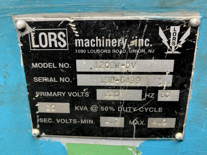 Lors Butt Welder 20 KVA