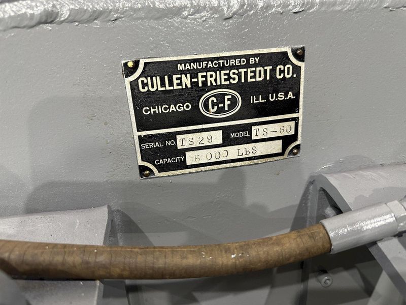 6000 LB CULLEN FRIESTEDT TAIL STOCK WELDING POSITIONER: STOCK #77405