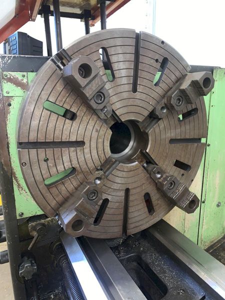 25" X 120" DOALL ROMI MODEL 25H GAP BED ENGINE LATHE W/ 4" HOLE: STOCK #12892