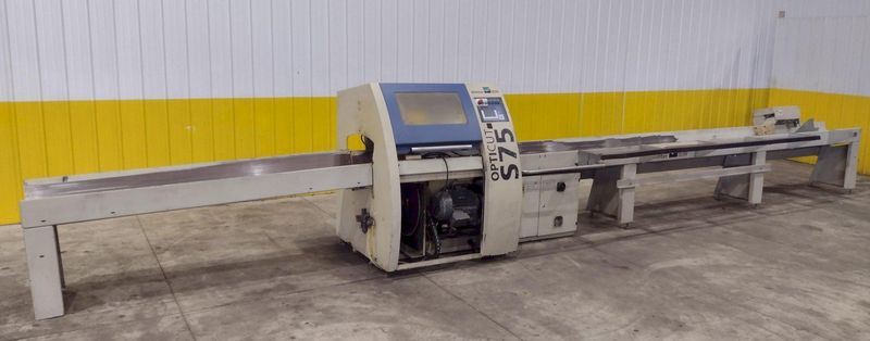 6" HIGH X 14" WIDE WEINIG DIMTER  OPTICUT MODEL #S75 CROSS-CUT AUTOMATIC WOOD SAW, NEW 2003: STO