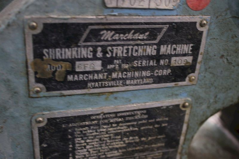 MARCHANT MODEL #6FG SHRINKER/STRECHING MACHINE: SERIAL #74901