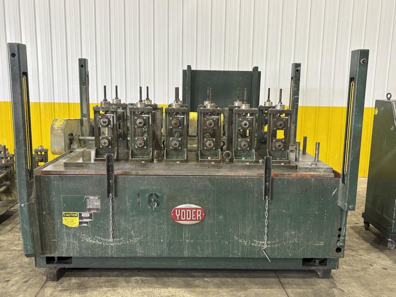 6 STAND X 2" YODER MODEL Q-150 U JOINT DRIVE RAFTED ROLLFORMER, W/ 7 RAFTS & 42  STANDS: STOCK #