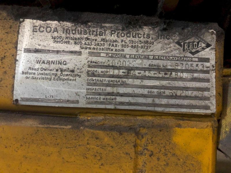 4000 LB ECOA LIFT AND TILT TABLE