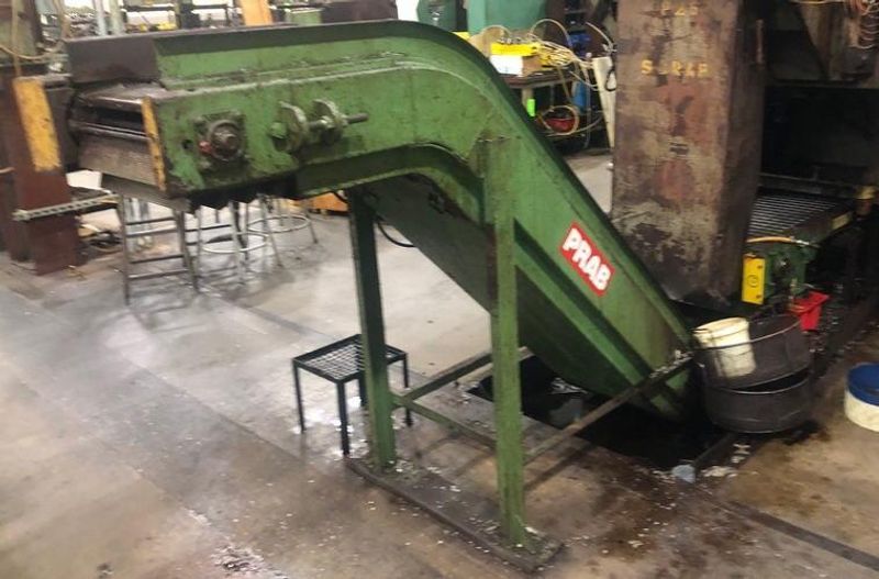 16" x 9' PRAB Steel Belt Scrap Conveyor