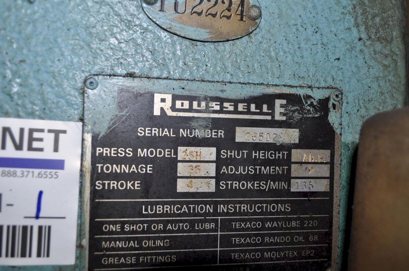 25 TON ROUSSELLE HORN PRESS
