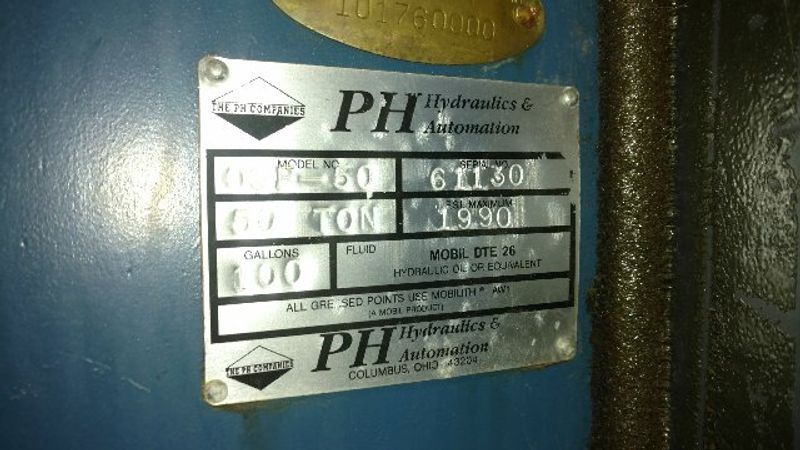 50 TON P & H HYDRAULIC PRESS
