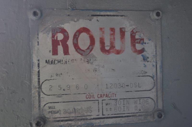 12000 x 30" ROWE UNCOILER MOTORIZED