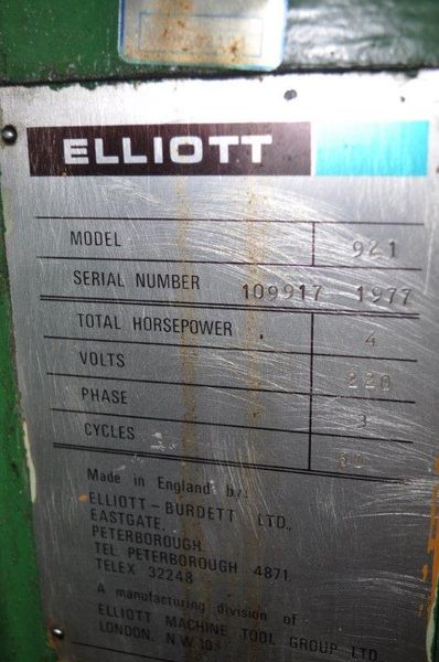 9" x 21" ELLIOT SURFACE GRINDER