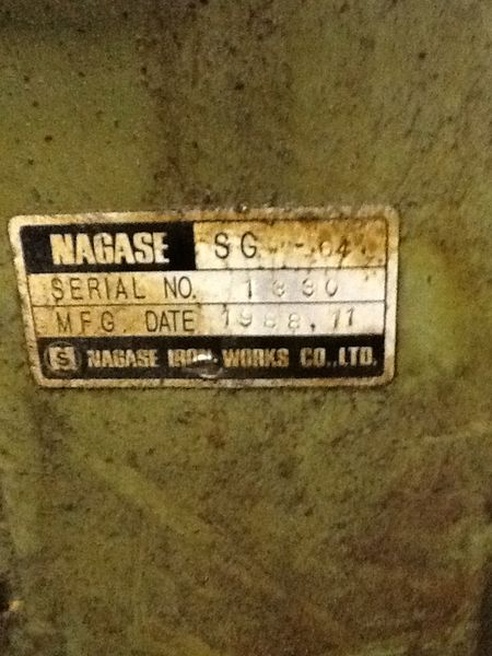 15.5" x 23.5" NAGASE HYDRAULIC SURFACE GRINDER