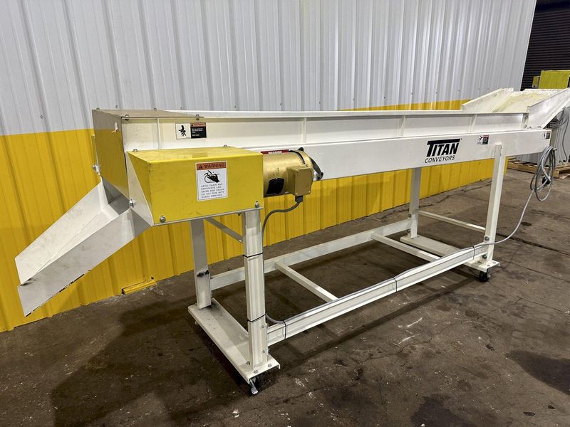 120" X 20" TITAN MODEL #WF049 STEEL BELT PARTS TRANSFER CONVEYOR: STOCK #19457