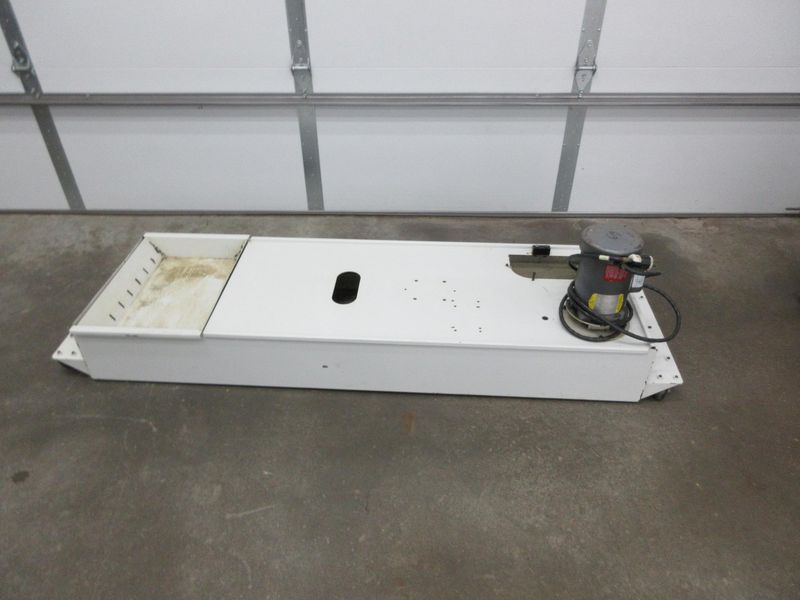 Used Haas Older Style 35 Gallon Coolant Tank with Low Pressure Baldor Coolant Pump and 3 Prong Plug