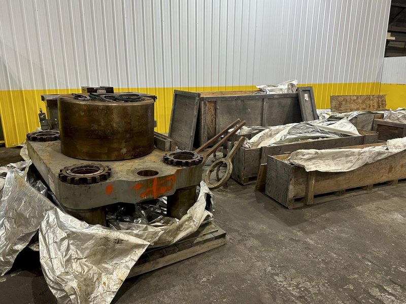 3000 TON NATIONAL (CROSBY GROUP) 4-POST HYDRAULIC PRESS / WIRE ROPE SWAGING MACHINE: STOCK #1945