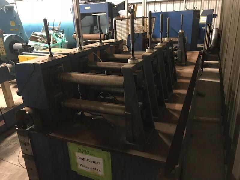 14 STAND X 3.5" YODER MODEL #M2.5 ROLLFORMER LINE, NEW 1998, INCLUDES ENTRY & CUTOFF: STOCK 1602