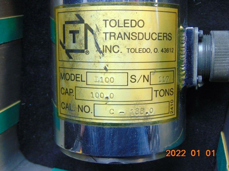 100 TON TOLEDO TRANSDUCERS LOAD TONNAGE METER & MONITOR: STOCK #16453