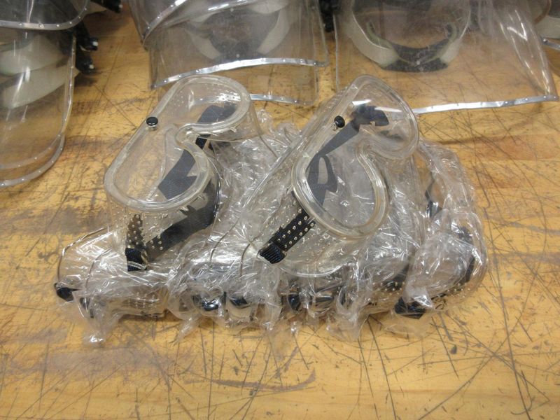 Grinding Face Shields (18pcs), Rubber Safety Goggles (11 pair)- Auction Item