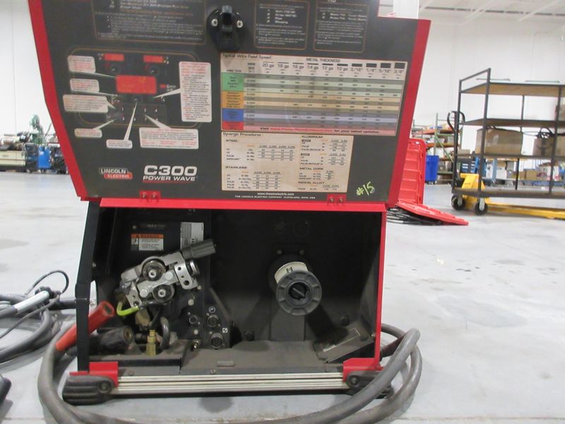 Lincoln Electric Power Wave C300 multi-process power source with an integrated wire feeder- Auction Item