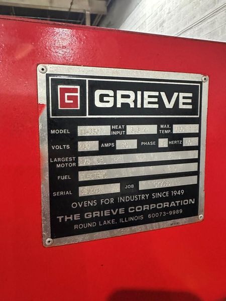 650 Deg Grieve AA-650 Electric Batch Oven