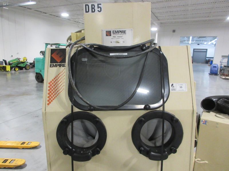 Empire Pro-Finish 2636 Abrasive Air Blast Cabinet with DCM-200 Standing Reclaim Unit- Auction Item