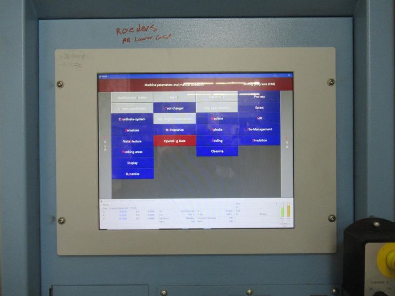 Roeders TEC RFM 600 High Speed CNC Vertical Machining Center, Roeders CNC Control, 42K RPM, 18 ATC, Probing- Auction Item