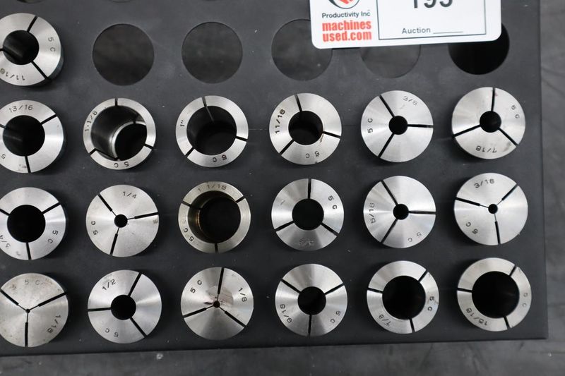 5C Collets in Huot Collet Rack- Auction Item