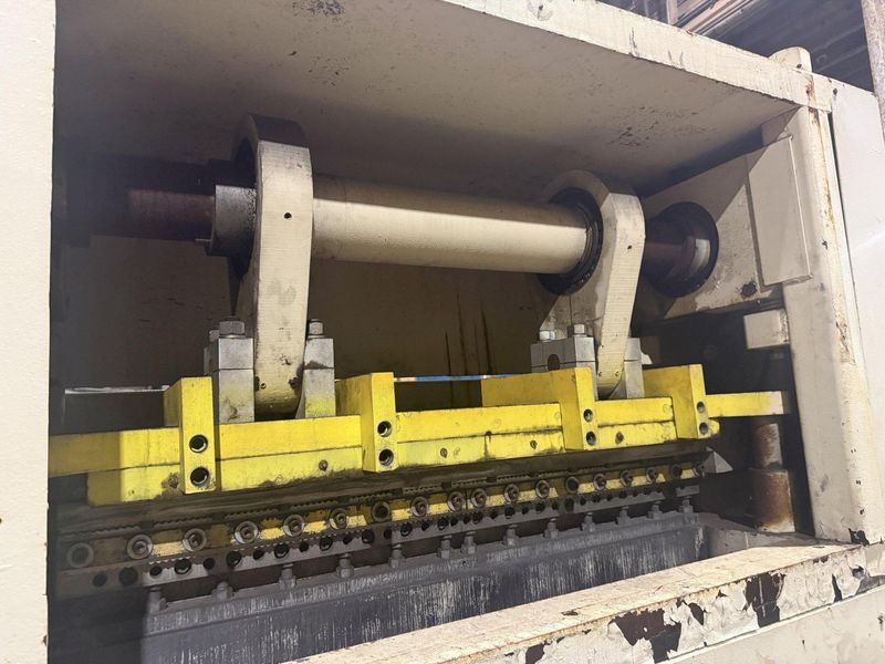 48” WIDE x 30 HP MECHANICAL IN-LINE COIL PRESS & SHEAR WITH PLC VARIABLE SPEED DRIVE: STOCK #229
