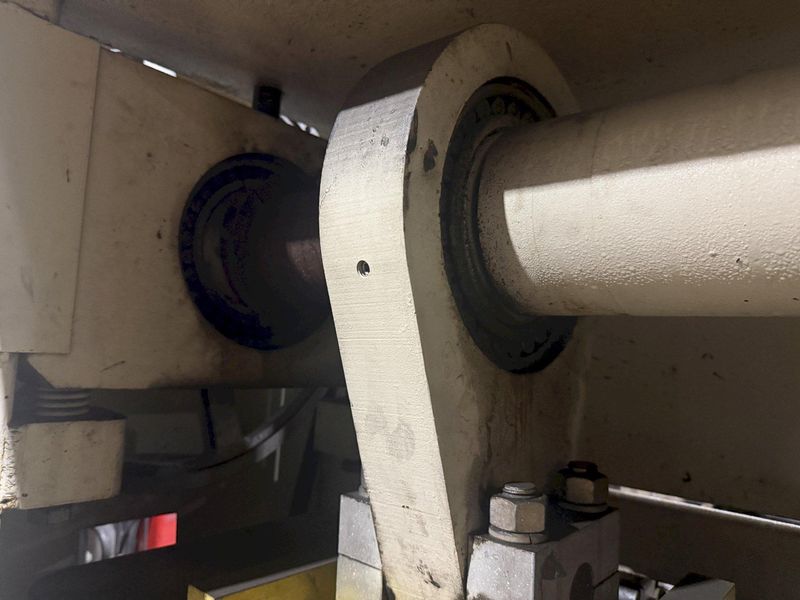 48” WIDE x 30 HP MECHANICAL IN-LINE COIL PRESS & SHEAR WITH PLC VARIABLE SPEED DRIVE: STOCK #229