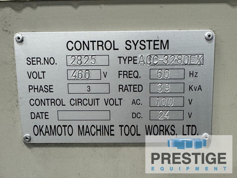 Okamoto ACC-3280EX CNC, 32" x 80", 23.5" UW, Okamoto/Fanuc CNC, 2015 #43690