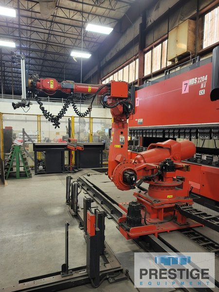 Amada HG2204RH, 220 Ton x 14' 8-Axis CNC,  6-Axis Yaskawa Robotic Manipulator, Part Handling Fixtures, 2011, #32512