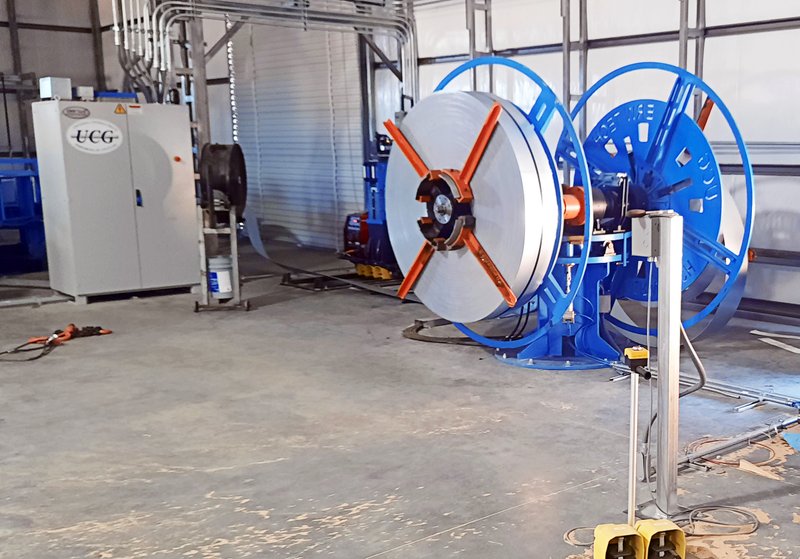 New 11,000 Lb. x 12″ ERWTech/UCG Double Uncoiler