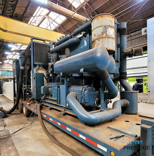 Advanced Recycling Systems Aries/Vac B2 Mobile Blasting System, 2-Pot System, Trailer, Dryer, 2005, #31575