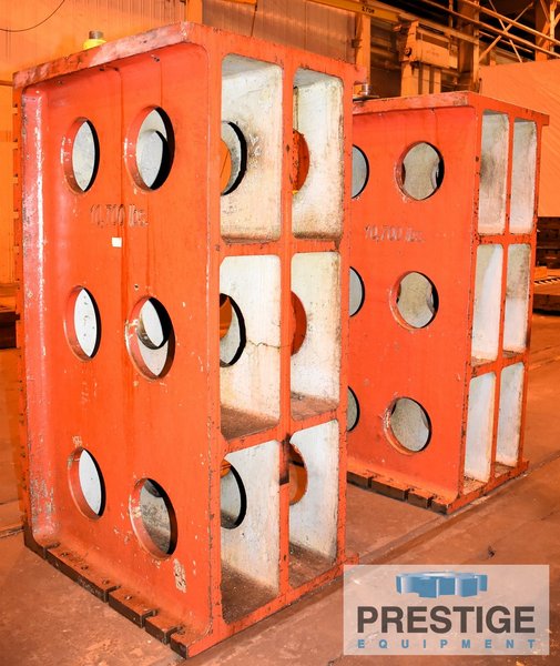(2) 37.5" x 48" x 84.5" T-Slotted Angle Plates, 13 T-Slots, Cast Iron, 10,700 Lbs, #32922