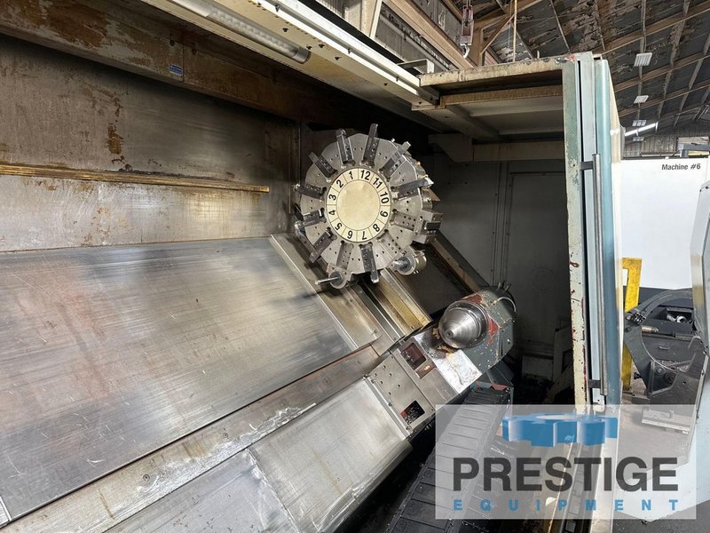 Mighty Viper VT-50AX/400 CNC Lathe, 35" x 157", 25" 4-Jaw, 12-Pos. Trt, 2-Stdy Rest, Fanuc 21i-TB, #43249