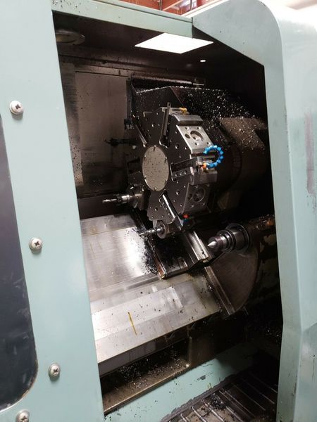 Mori Seiki SL-3A CNC Lathe Yasnac LX2 Chip Conveyor Tailstock