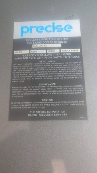 PRECISE MODEL PKZ-25 HIGH SPEED SPINDLE UNIT: STOCK #15318