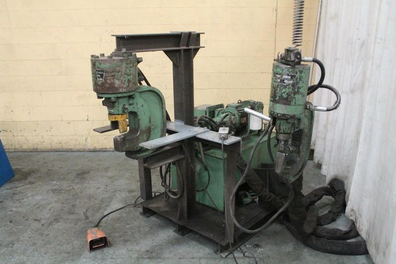 60 TON PEDDINGHAUS HYDRAULIC WEBB & FLANGE PUNCH: STOCK: 66282