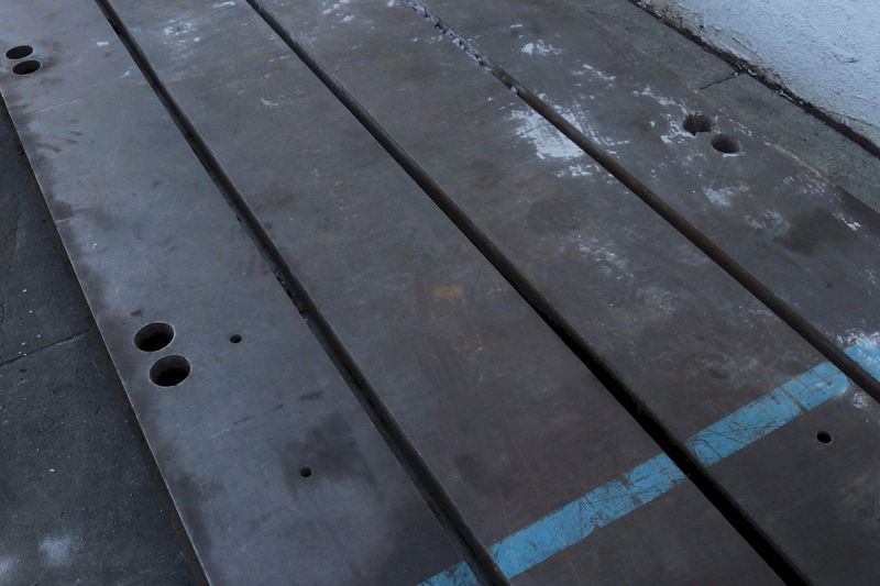 144' X 48' WIDE X 12-1/2' THICK T SLOTTED FLOOR PLATE; STOCK #73254