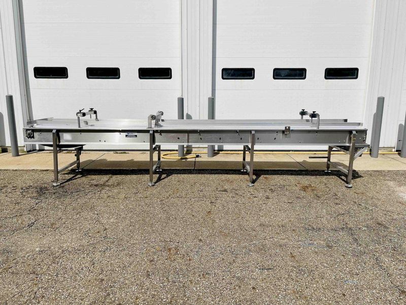 KleenLine 14.5ft Dual Belt Stainless Steel Flat Conveyor