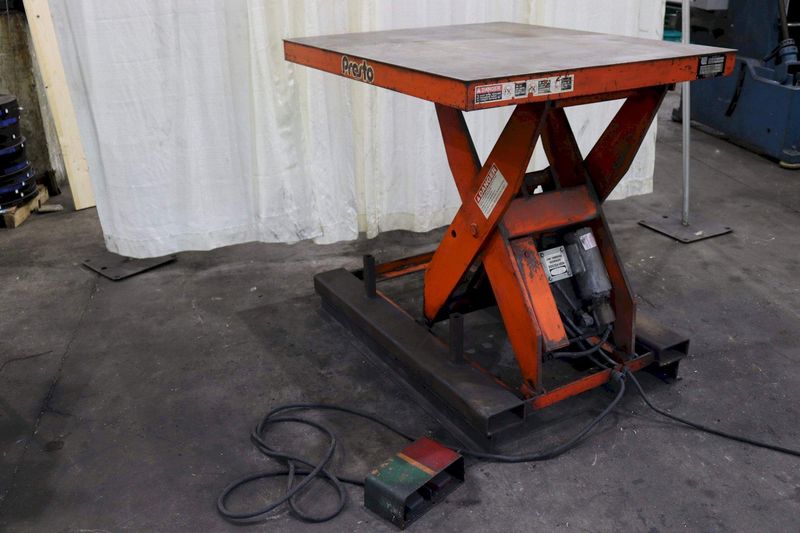 48" X 42" PRESTO HYDRAULIC SCISSOR LIFT TABLE: STOCK #73277