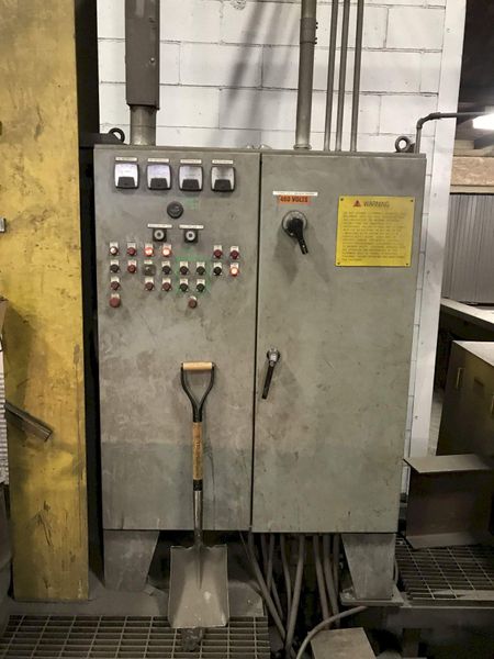 PANGBORN 4 WHEEL PLATE BLAST CLEANING LINE: STOCK #71706