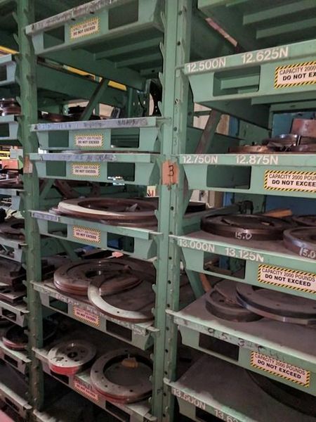 LARGE QTY OF ALUMINUM & STAINLESS STEEL CIRCLE BLANKING DIES: STOCK #69