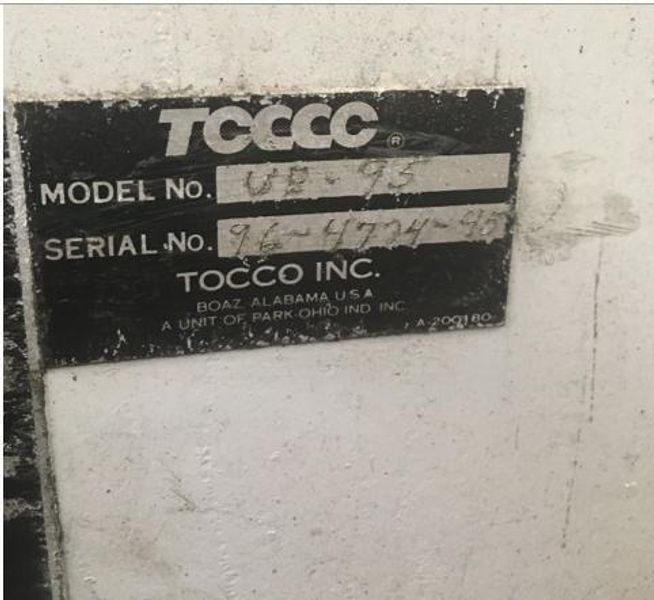 TOCCO INDUCTION HEATER TEMPERING LINE: STOCK #65770