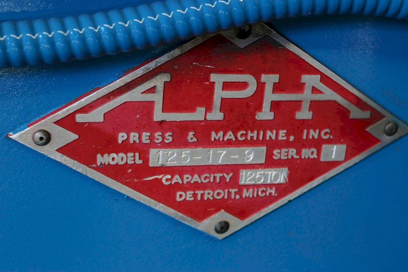 125 TON ALPHA 4 POST CUTOFF PRESS: STOCK #64362
