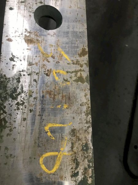 10' X 3 3/4 X 7/8' 4-SIDED CINCINNATI SHEAR BLADES:  STOCK #54428